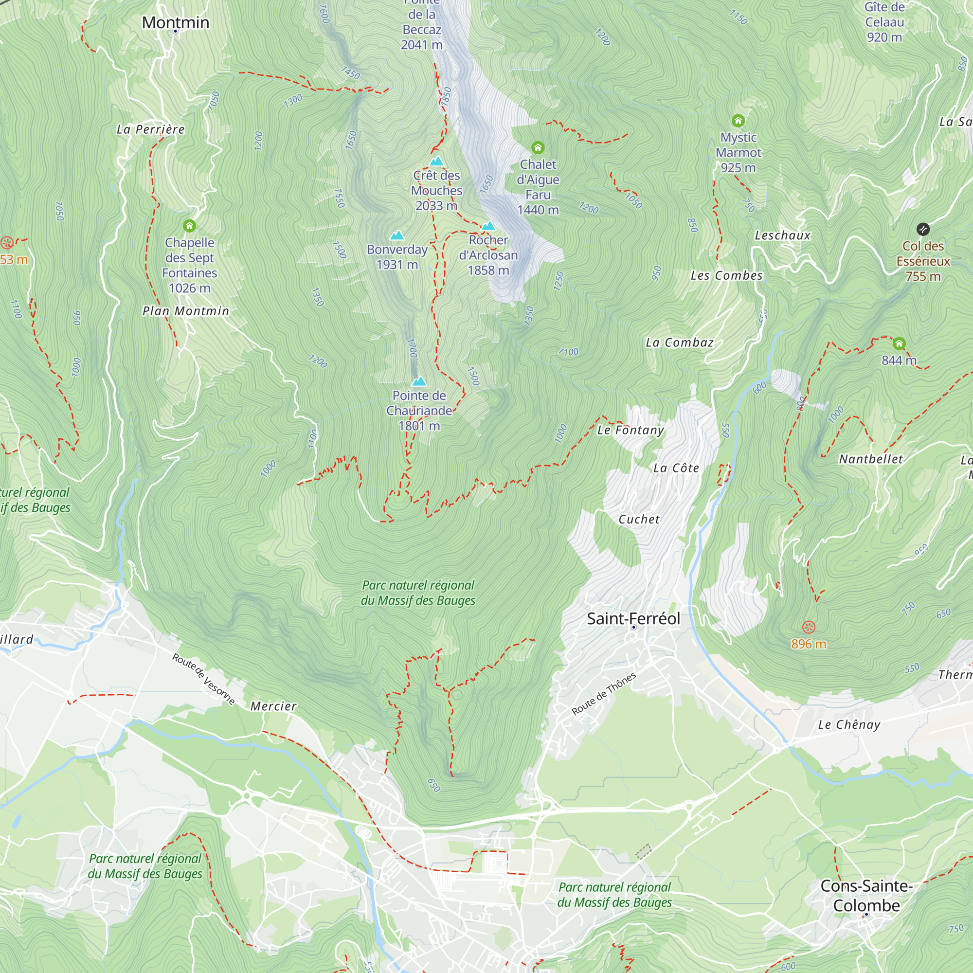 Chalet du Plan du Chouet map