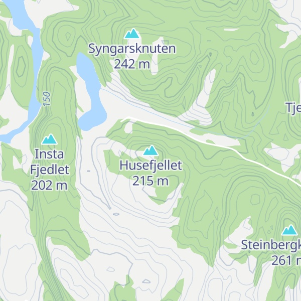 Map of Husefjellet