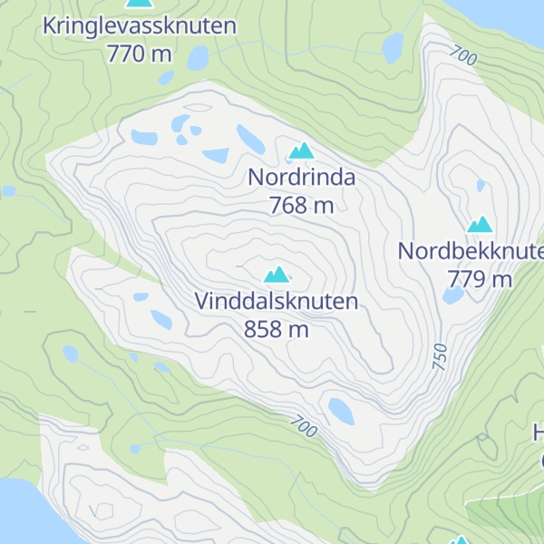 Map of Tyllebakknuten