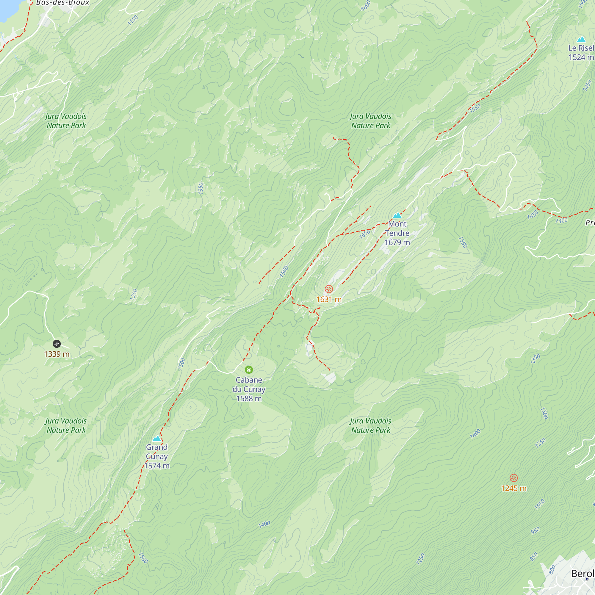 Cabane La Pivette map