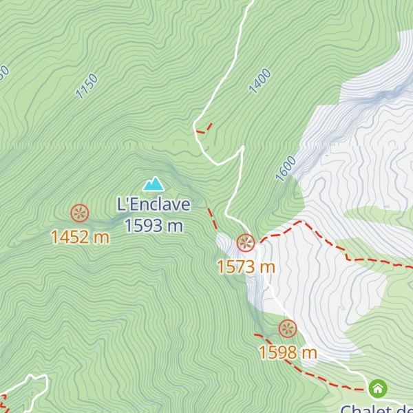 Map of Chalet du col de l'Enclave