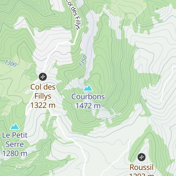Map of Courbons