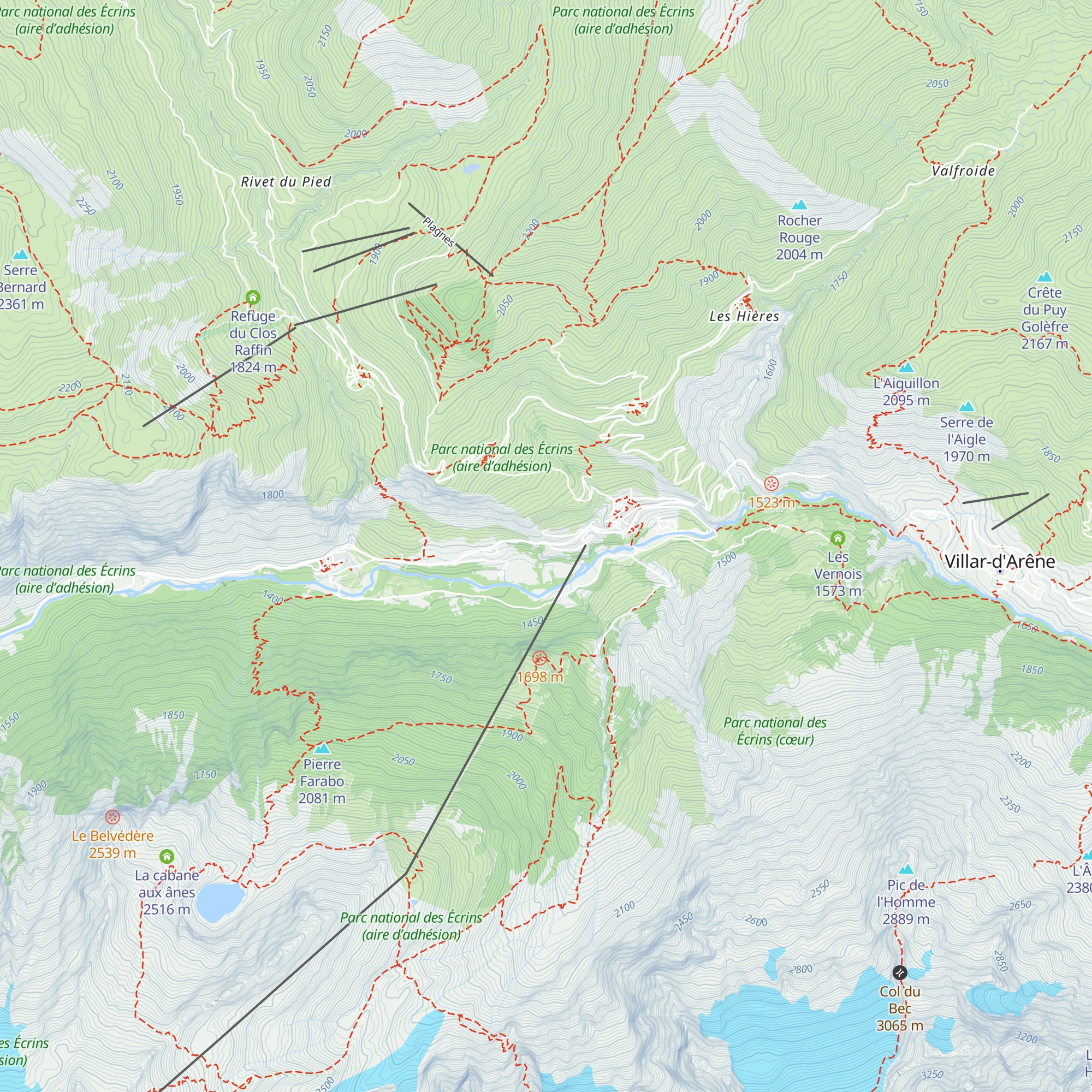 Gîte Le Rocher map