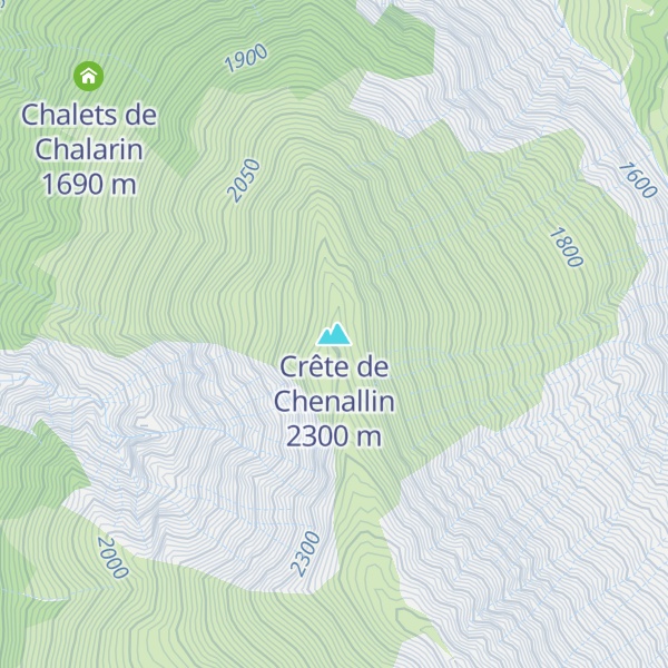 Map of Crête de Chenallin