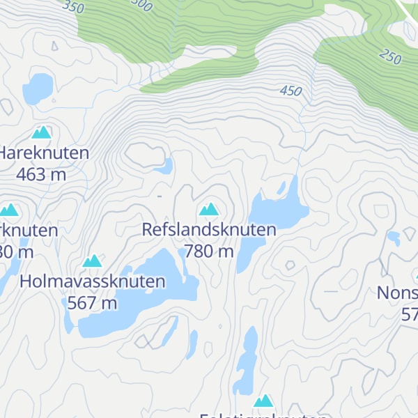 Map of Refslandsknuten