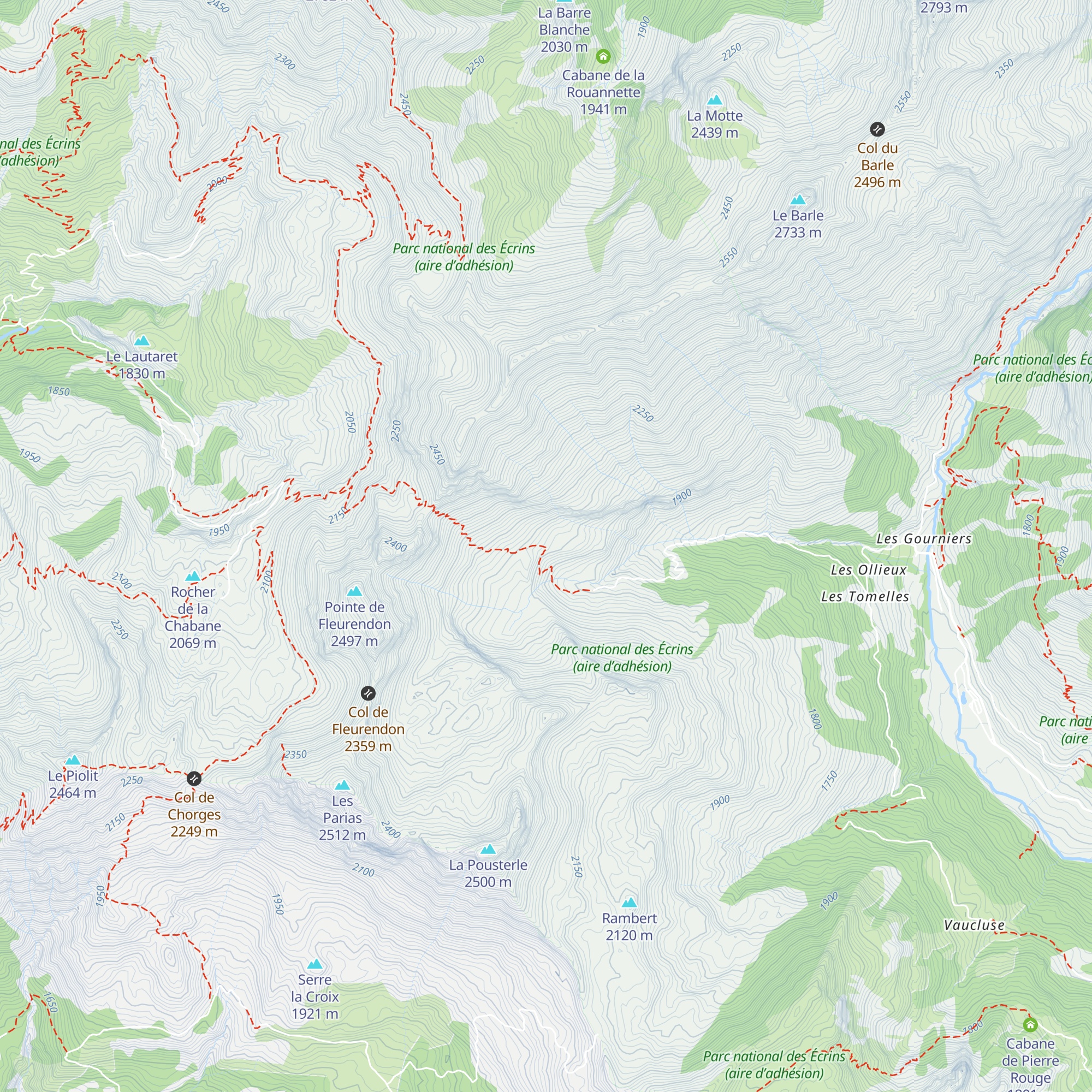 Cabane du Vallon map