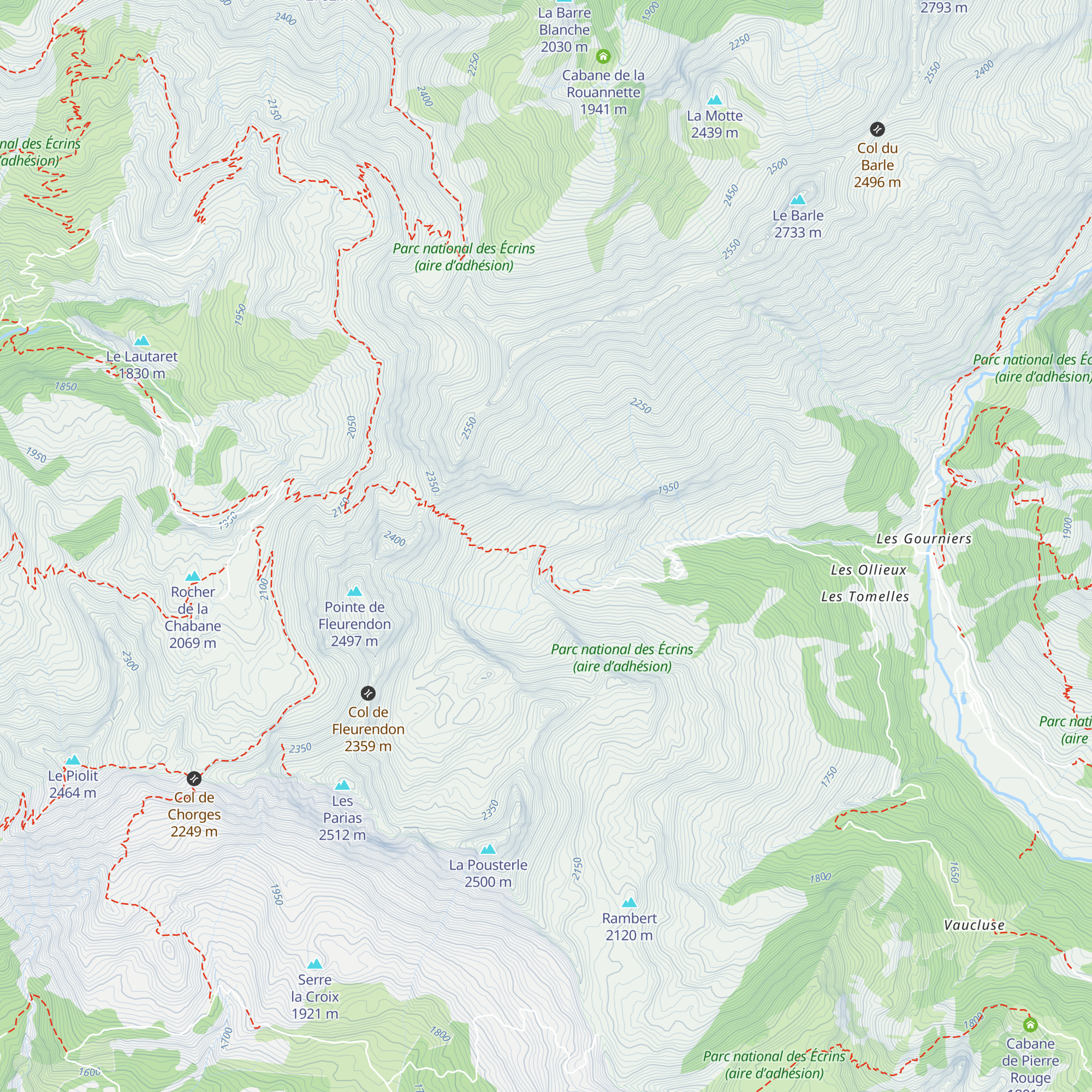 Cabane du Vallon map