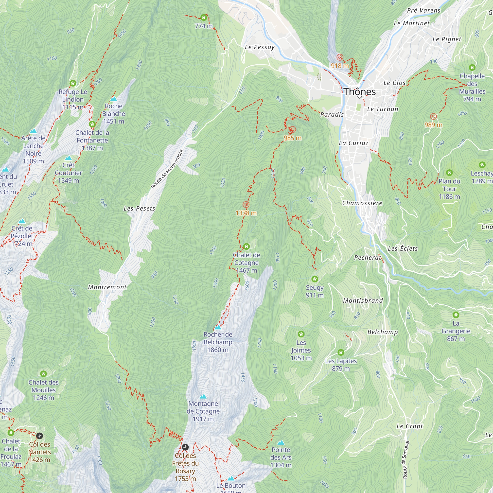 Chalet de Cotagne map