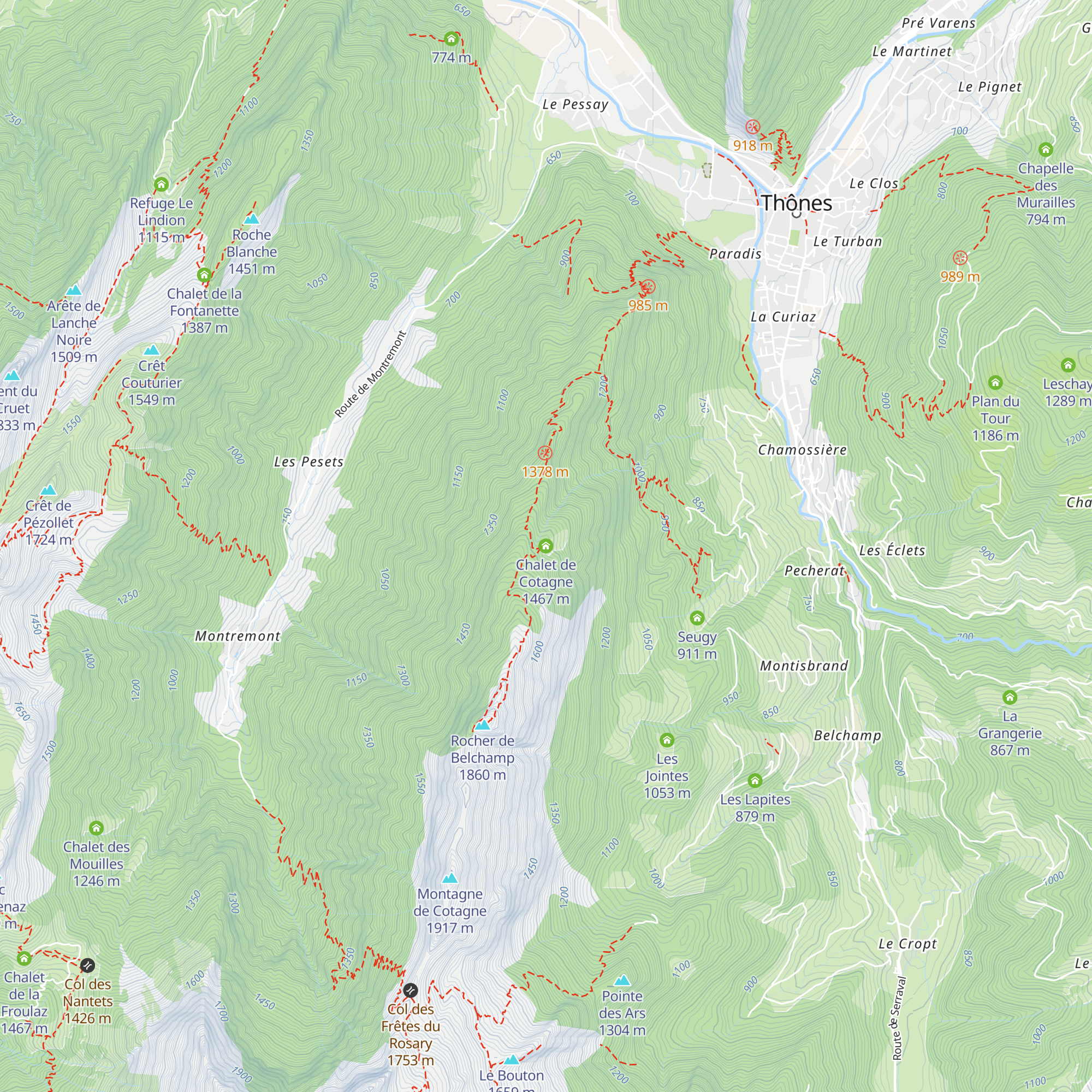 Chalet de Cotagne map