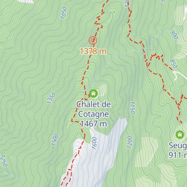 Map of Chalet de Cotagne