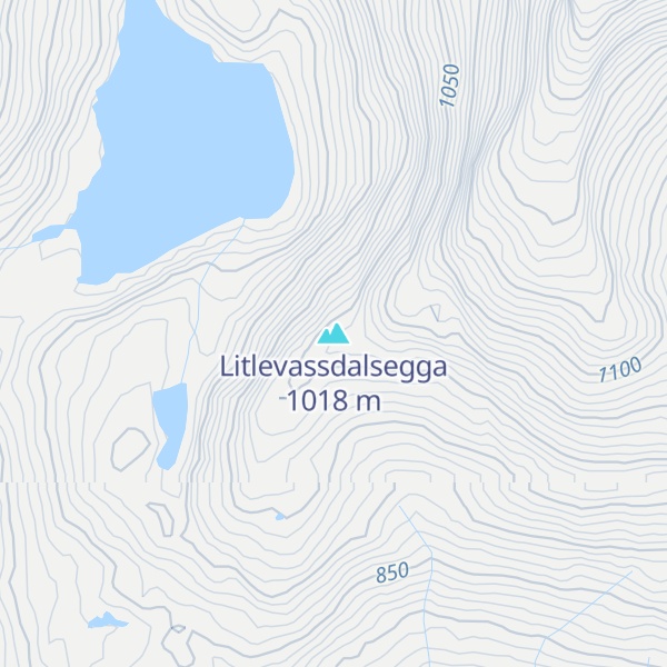 Map of Litlevassdalsegga