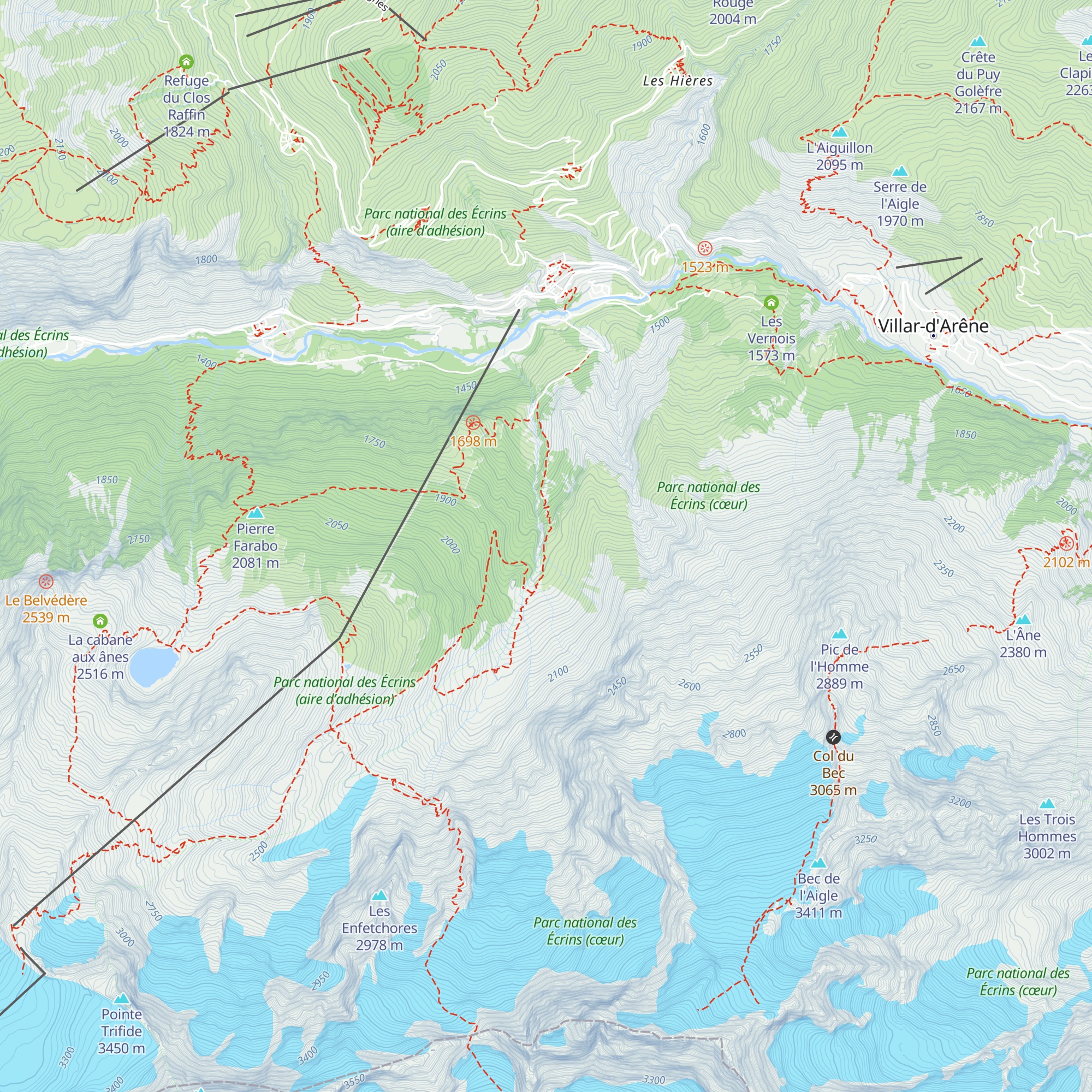 Chalet de Chal Vachère map