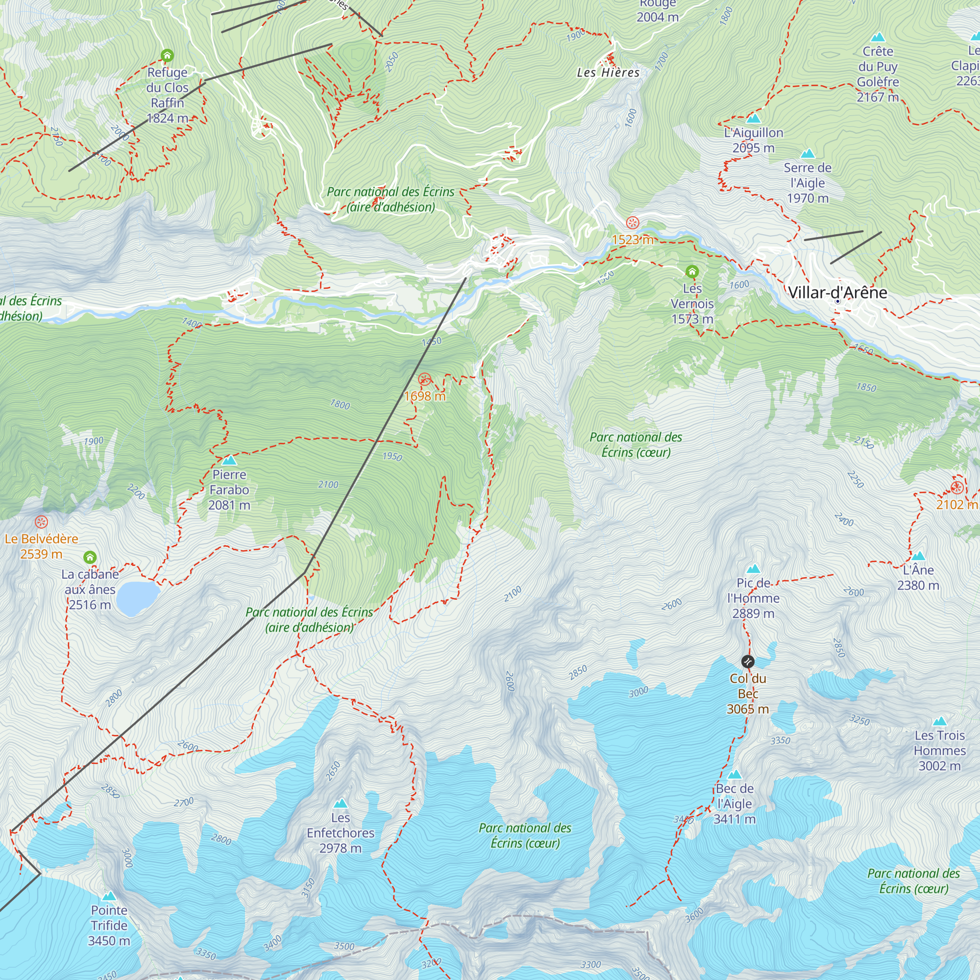 Chalet de Chal Vachère map