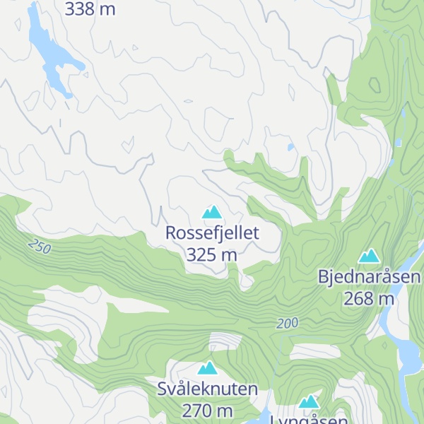 Map of Rossefjellet