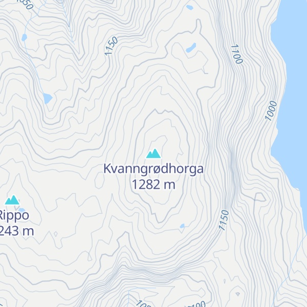 Map of Kvanngrødhorga
