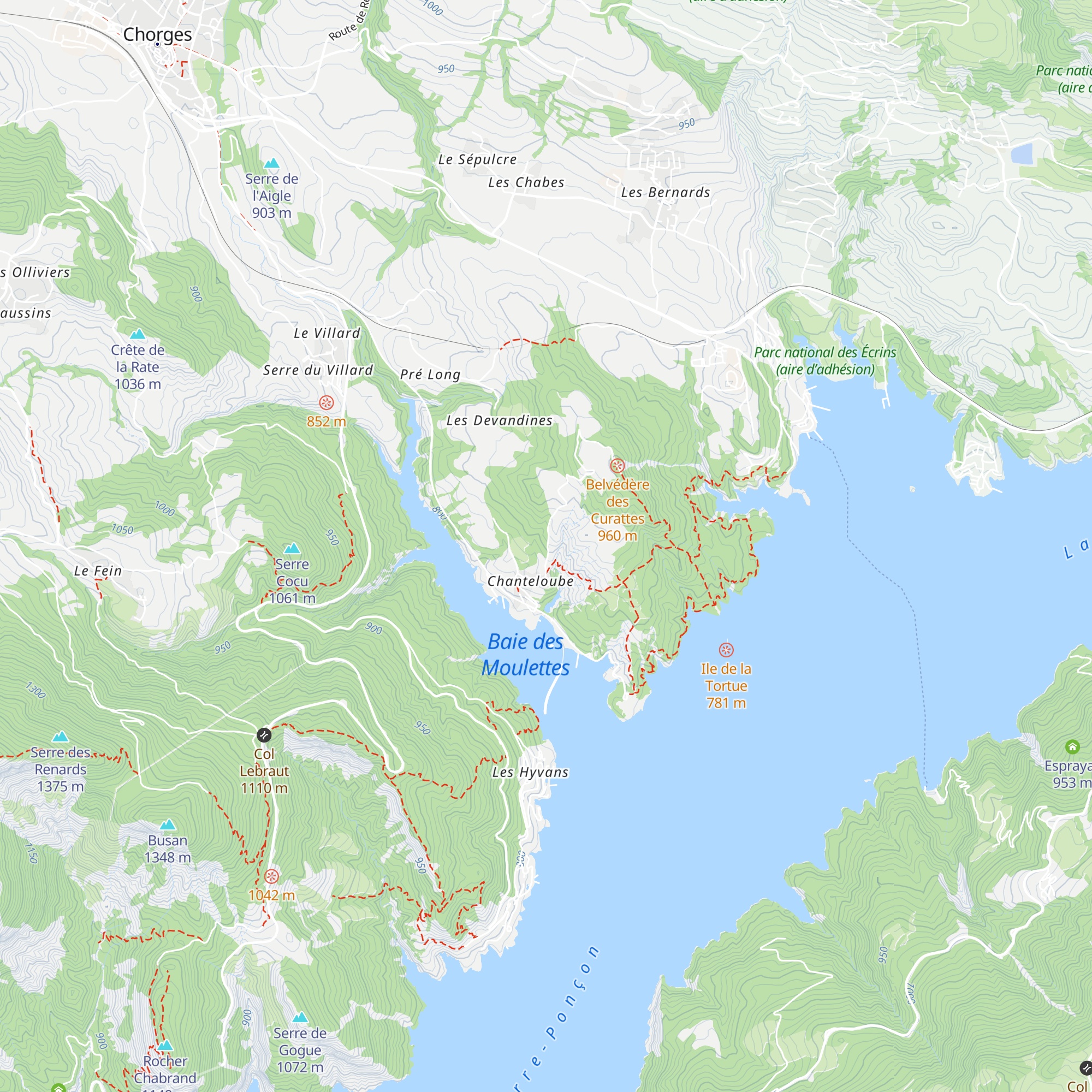 réservoir map