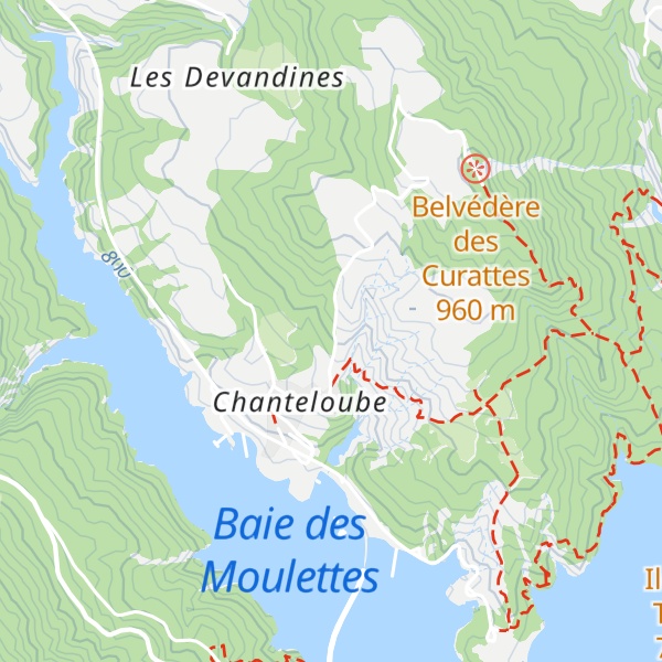 Map of réservoir