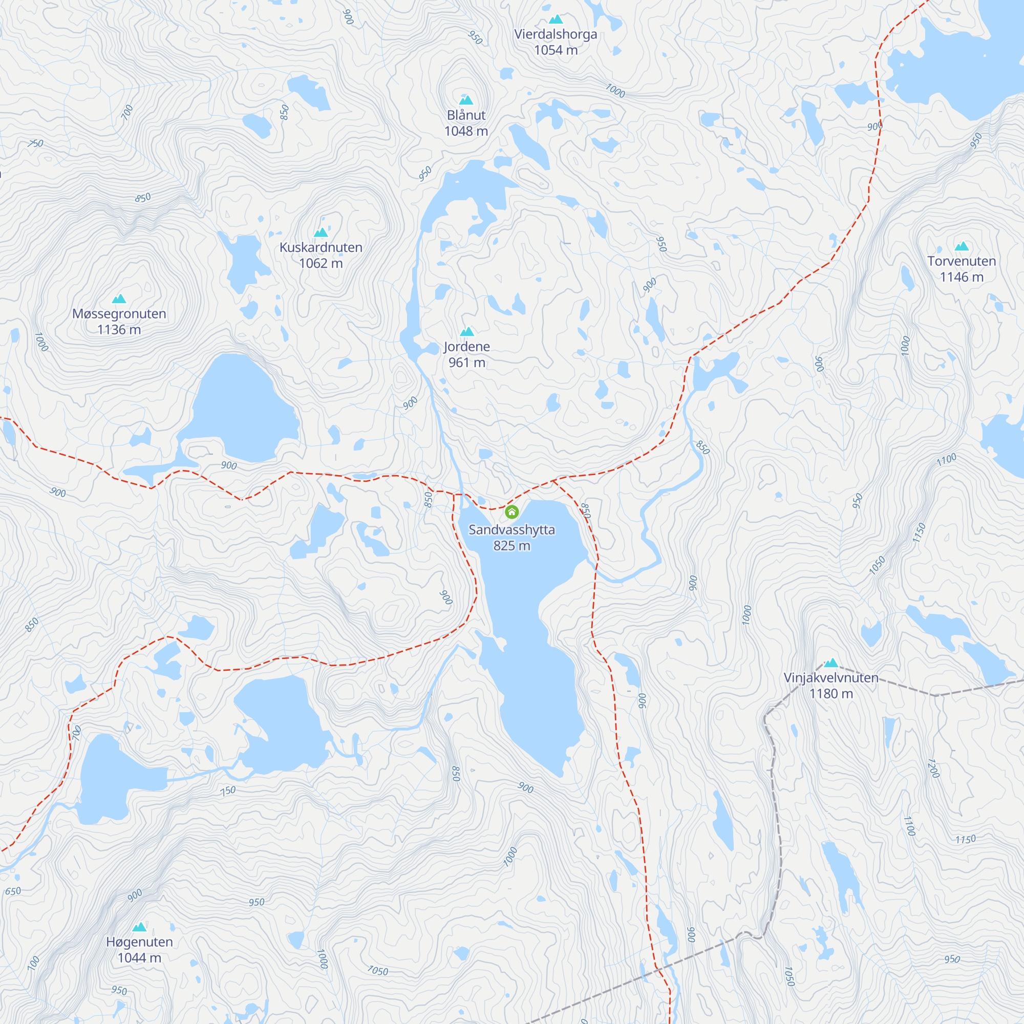Sandvasshytta map