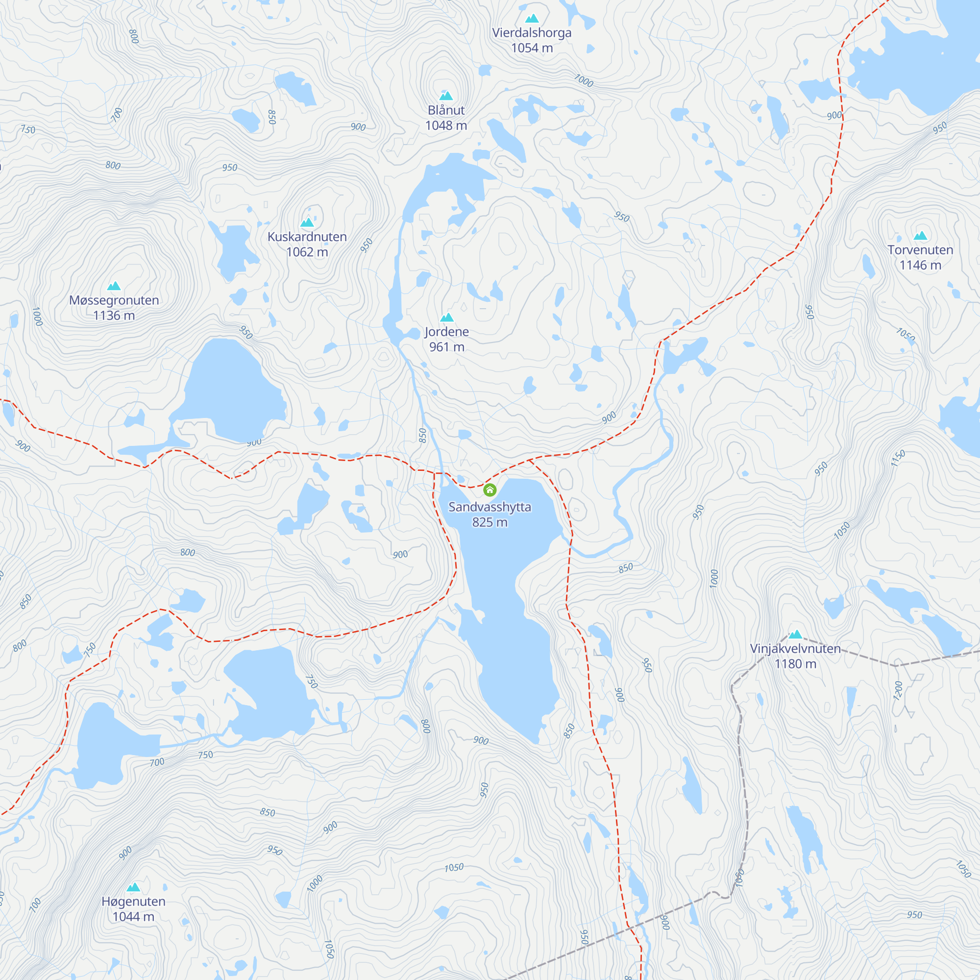 Sandvasshytta map