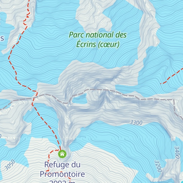 Map of Pic du Glacier Carré