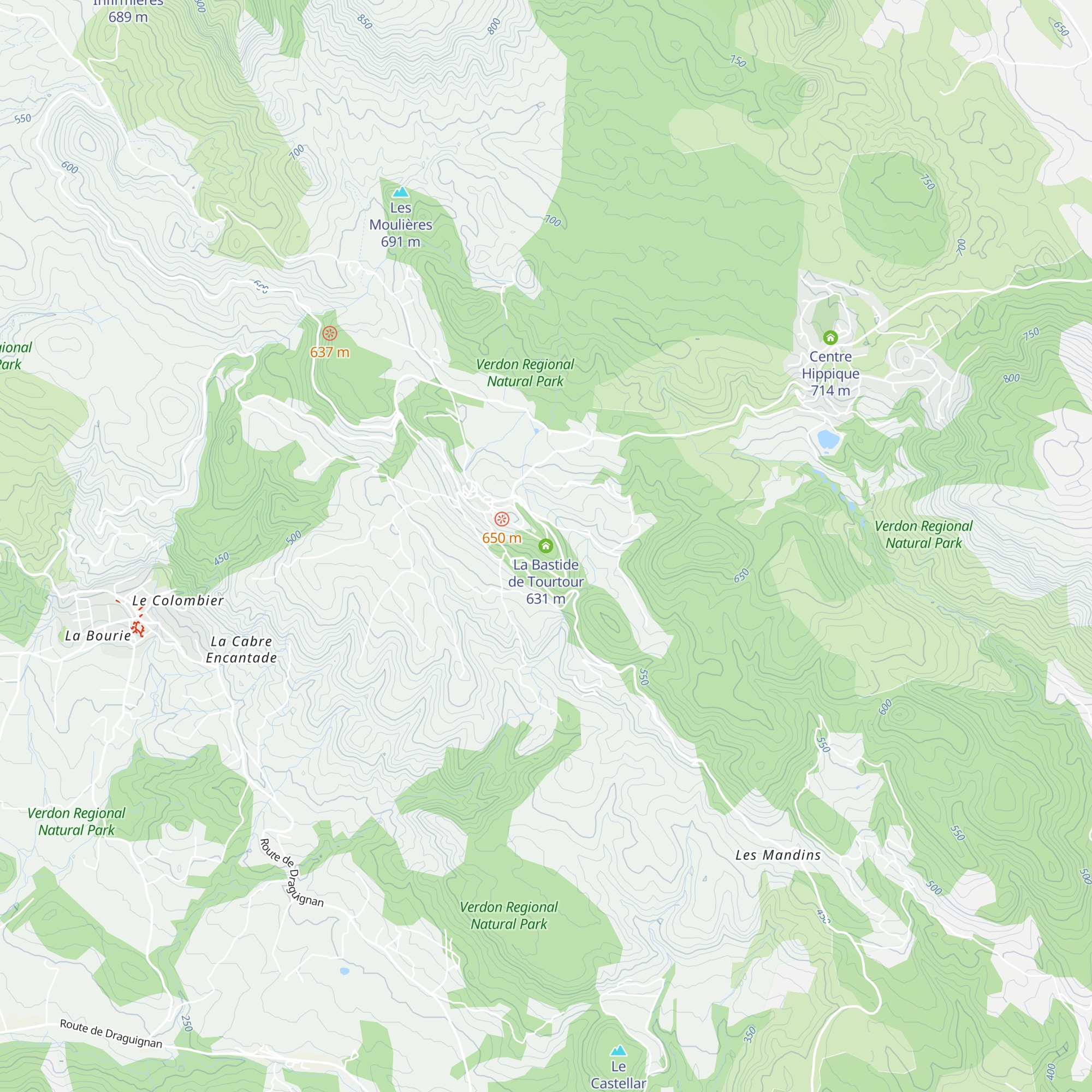La Bastide de Tourtour map