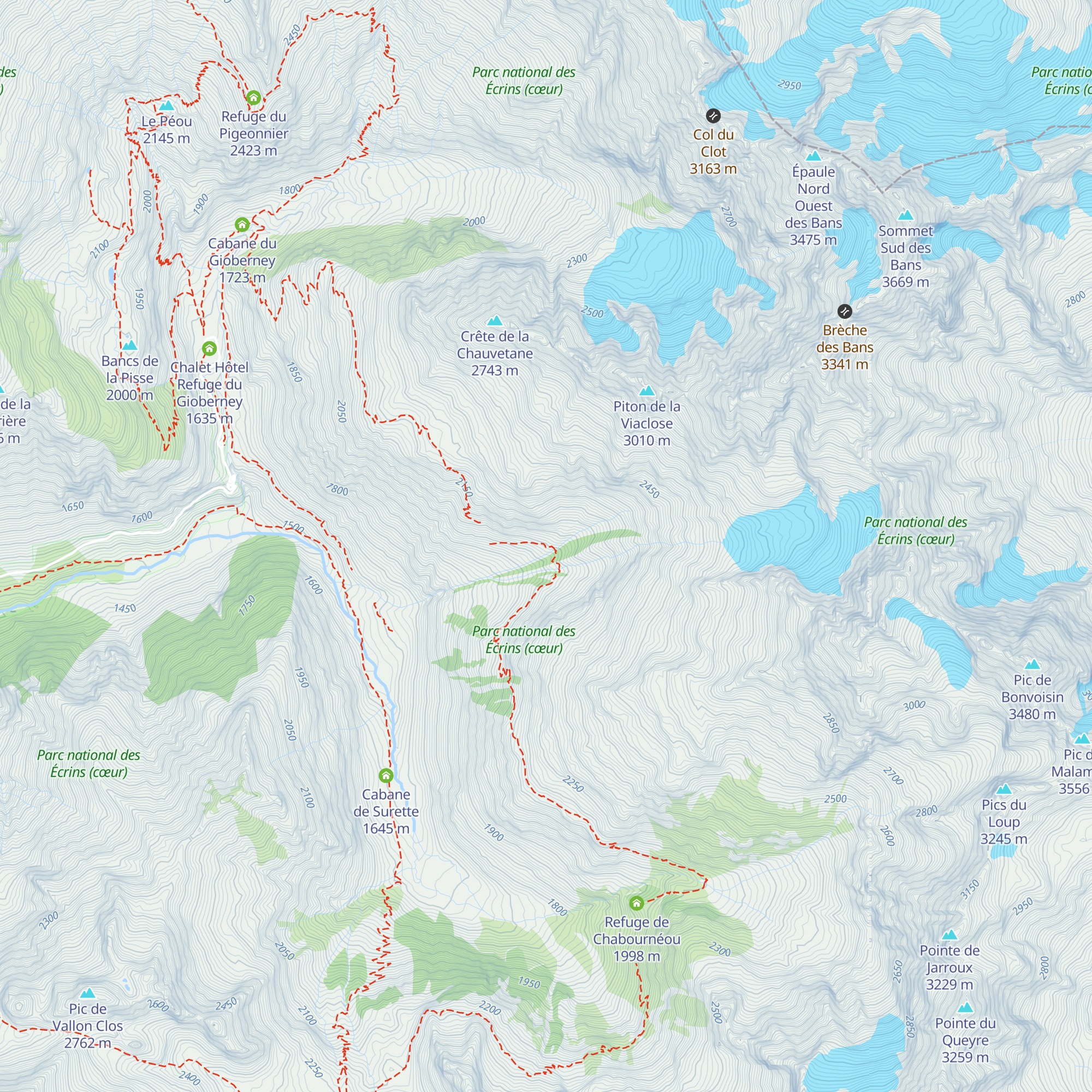 Cabane du Pis map