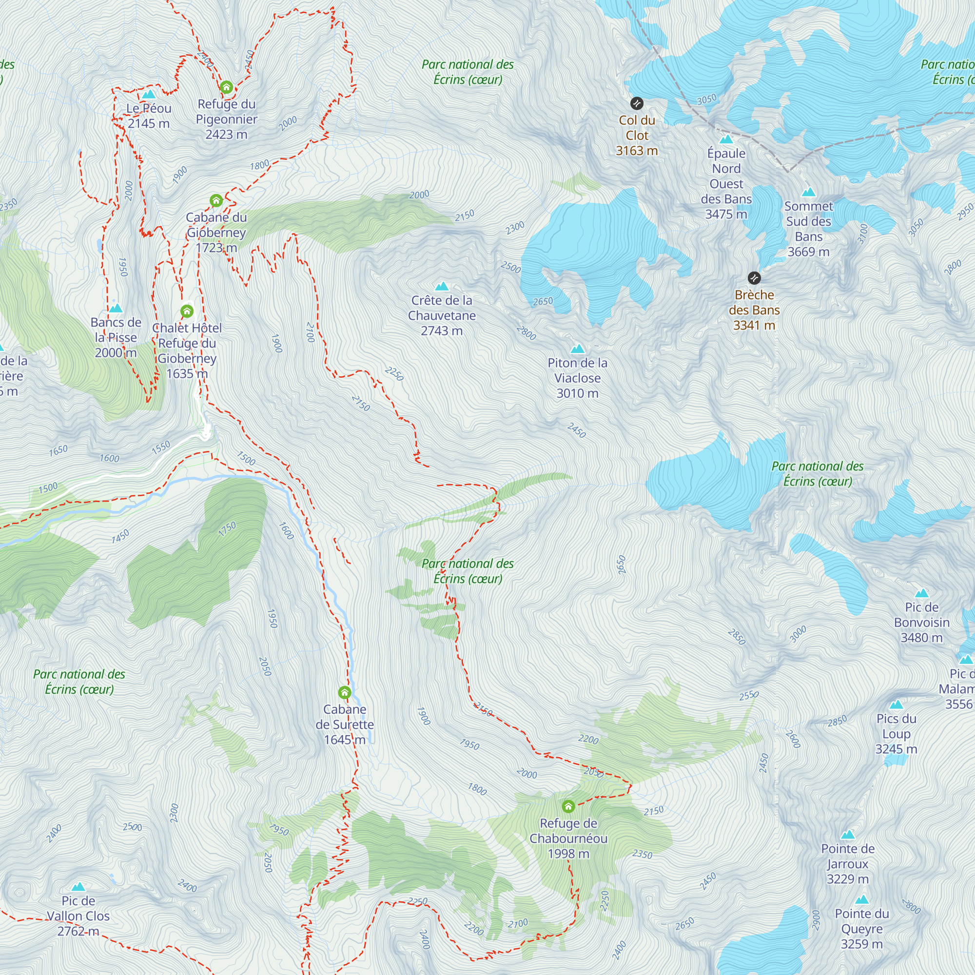 Cabane du Pis map
