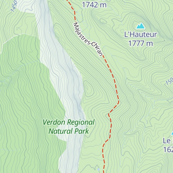 Map of Crête du Chiran