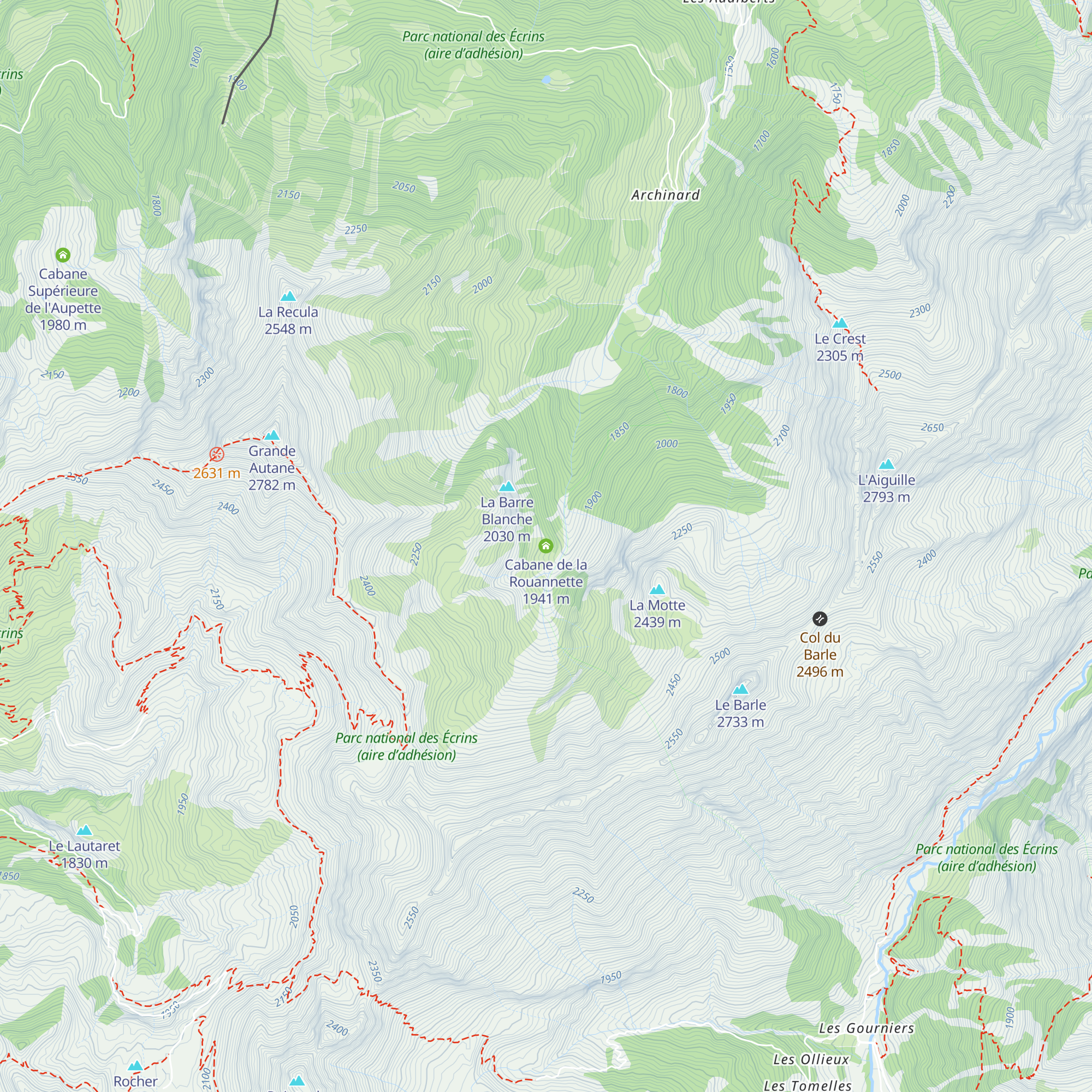 Cabane de la Rouannette map