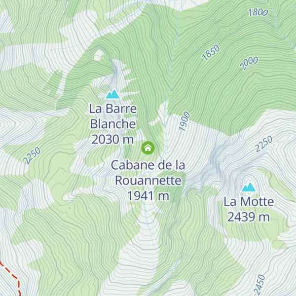 Map of Cabane de la Rouannette