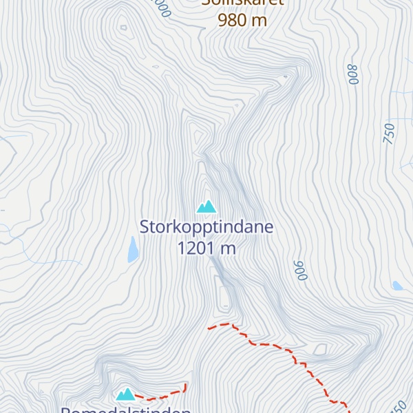 Map of Storkopptindane