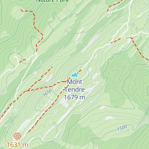 Map of Mont Tendre