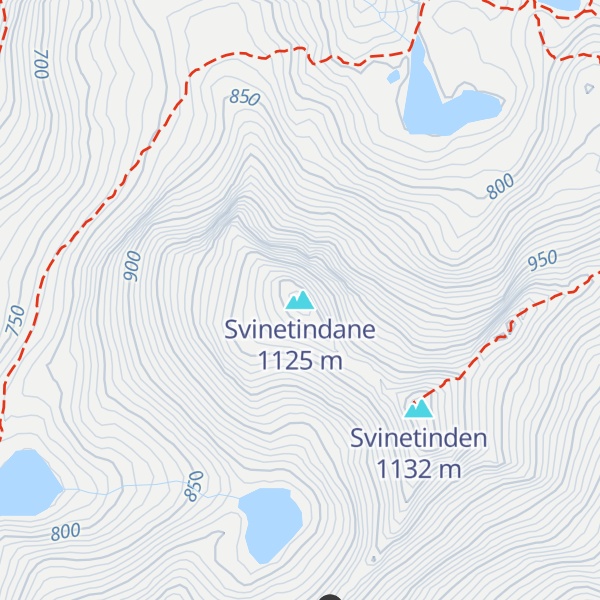 Map of Svinetindane