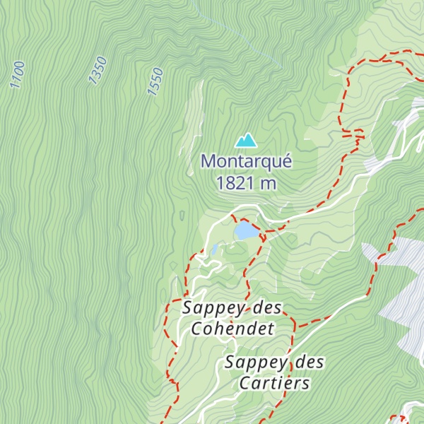 Map of Refuge du lac de la Grande Léchère