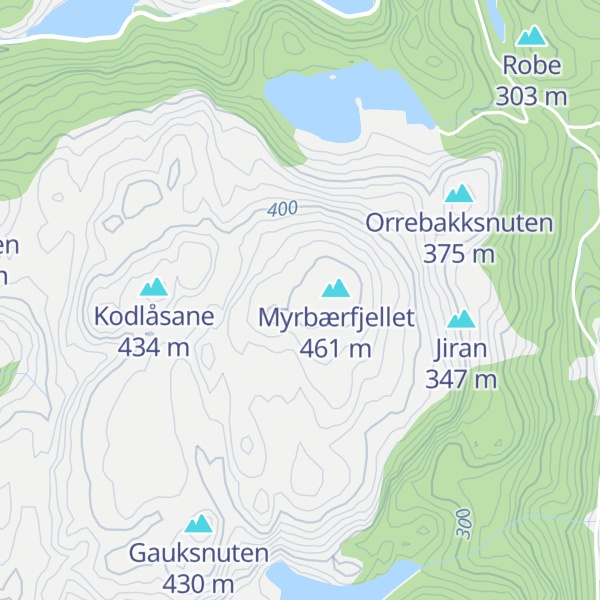Map of Heimdalsfjellet