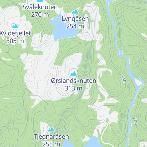 Map of Ørslandsknuten