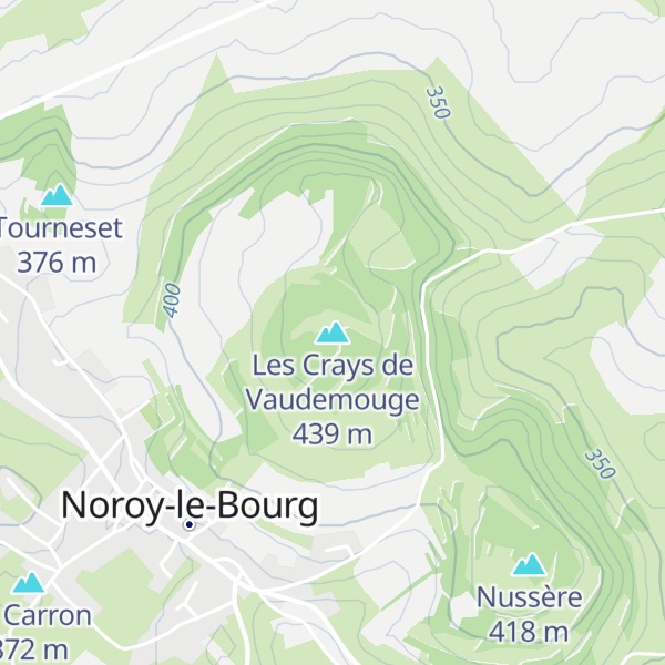 Map of Les Crays de Vaudemouge