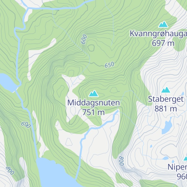Map of Middagsnuten