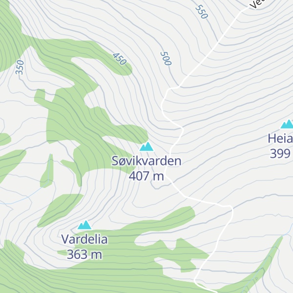 Map of Søvikvarden