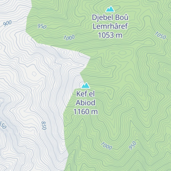 Map of Kef el Abiod