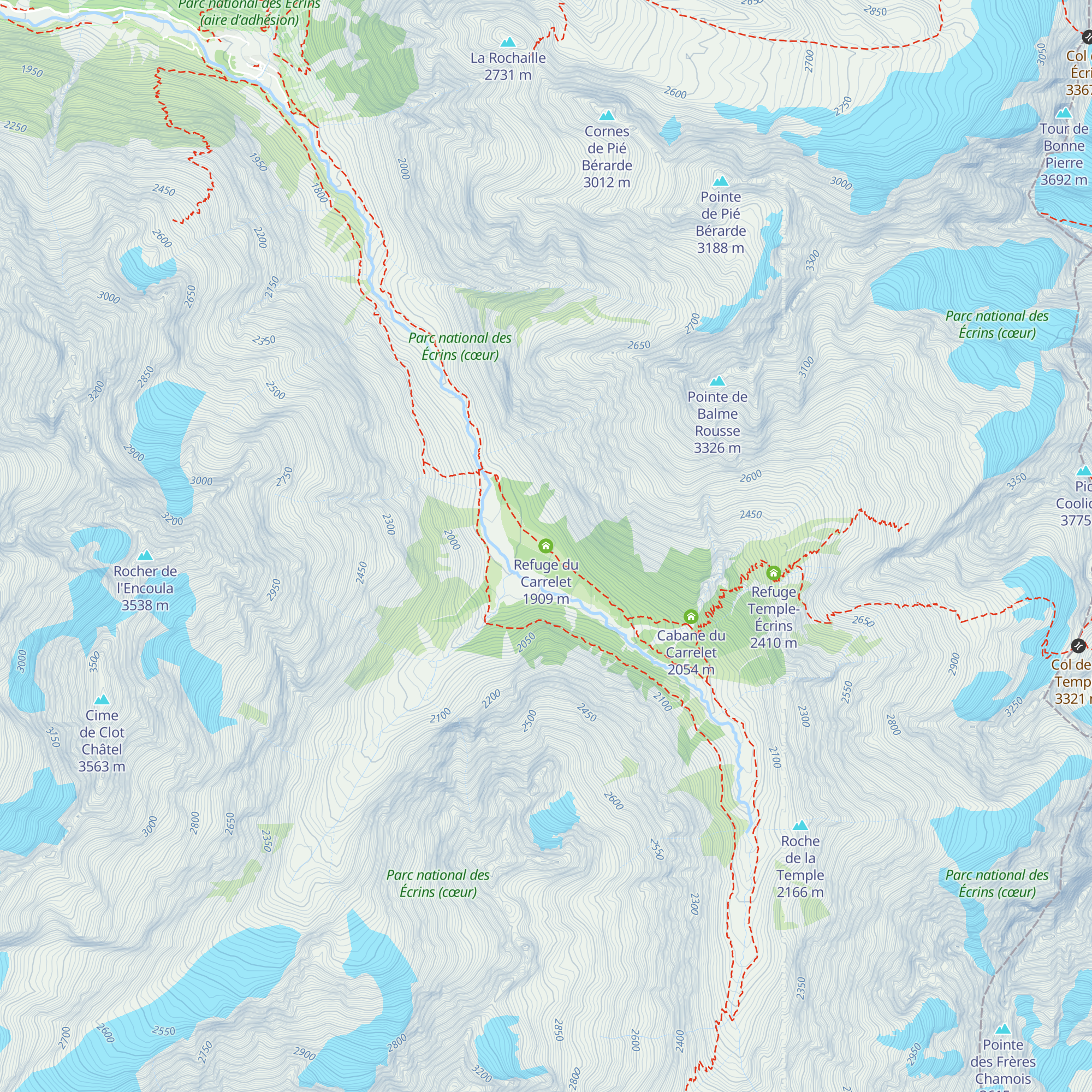 Refuge du Carrelet map