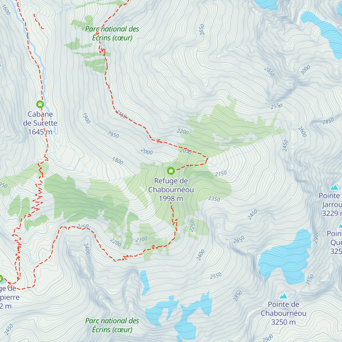 Refuge de Chabournéou map