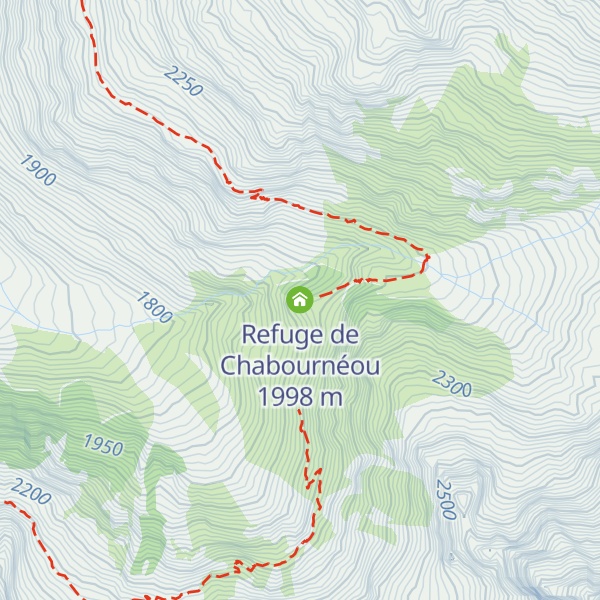 Map of Refuge de Chabournéou