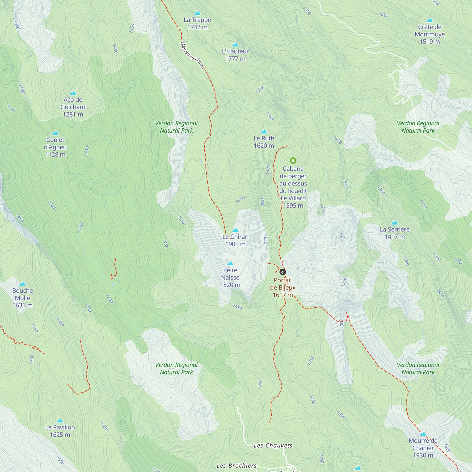 Cabane du Mont Chiran map