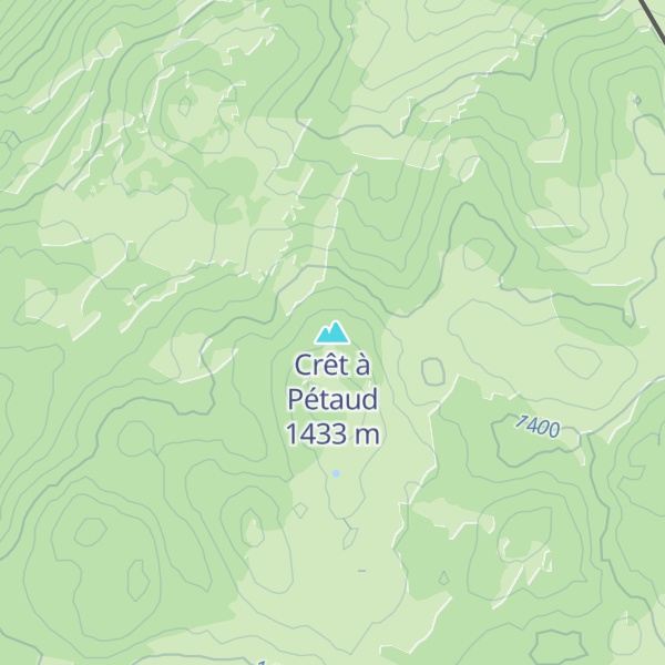 Map of Crêt à Pétaud