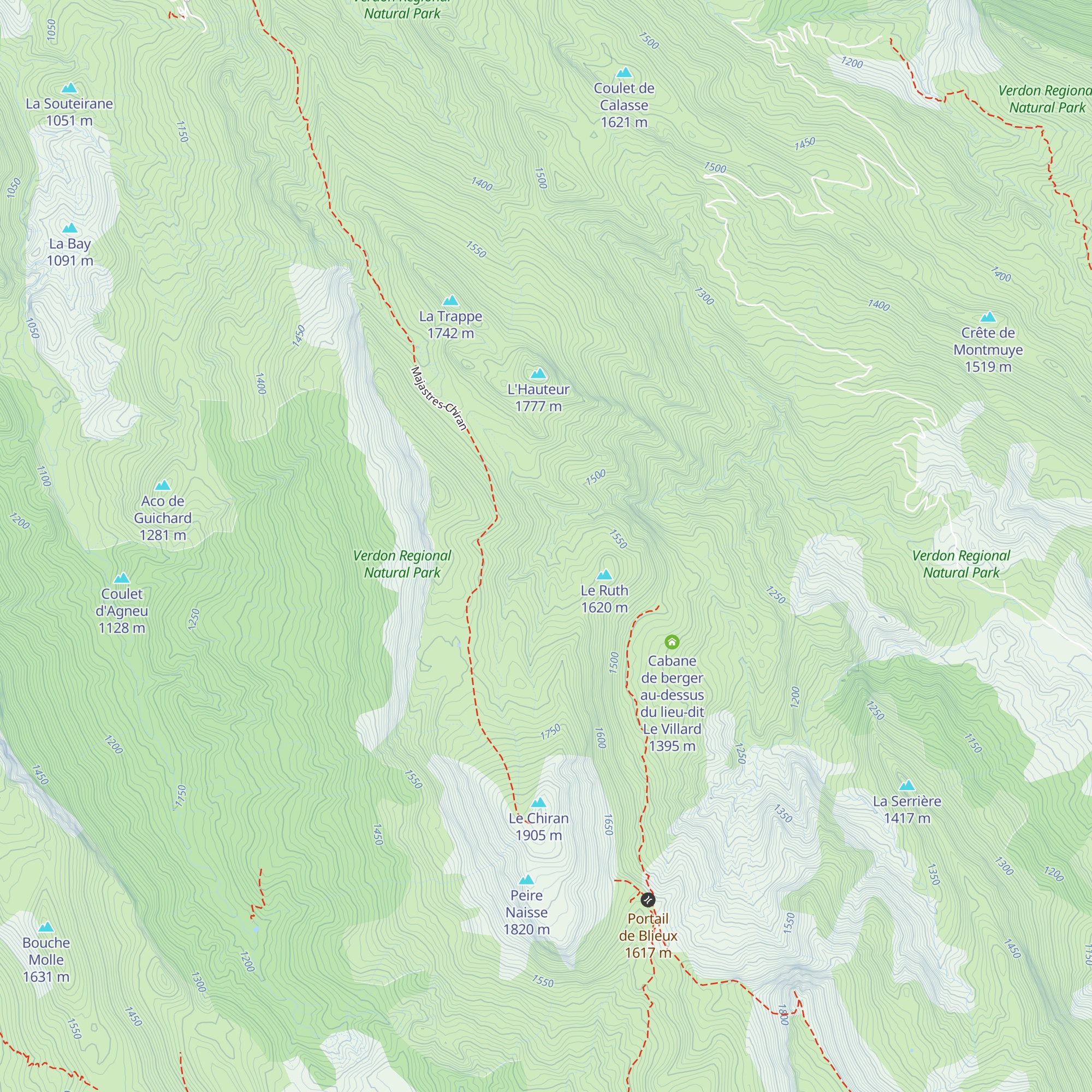 Cabane de Peire Naisse map