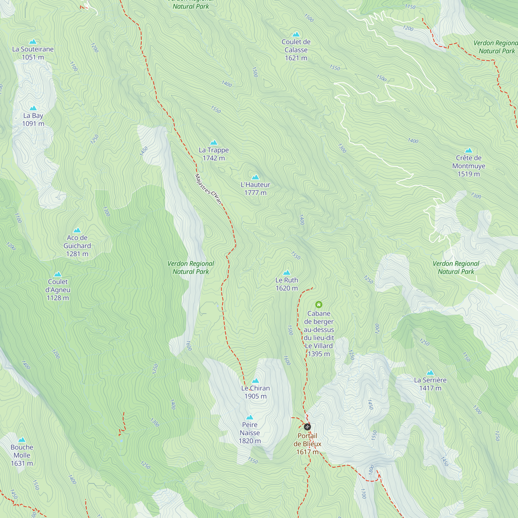 Cabane de Peire Naisse map