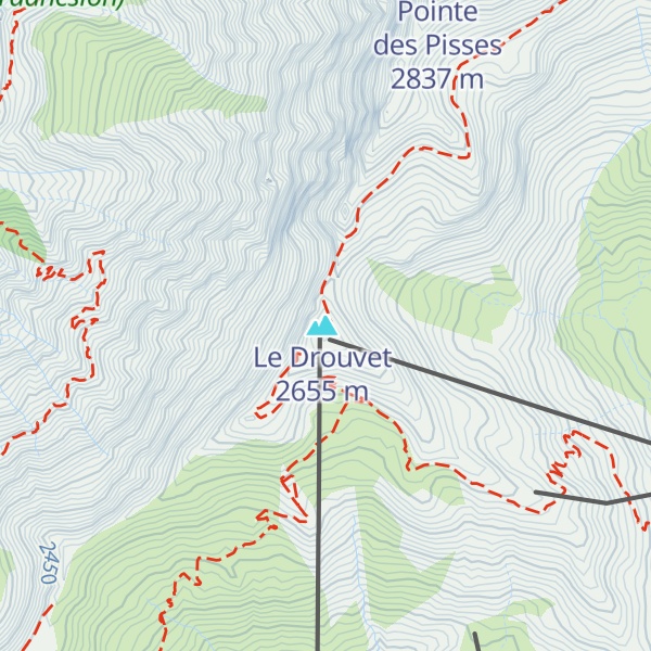 Map of Poste de secours des pistes (Drouvet 2)