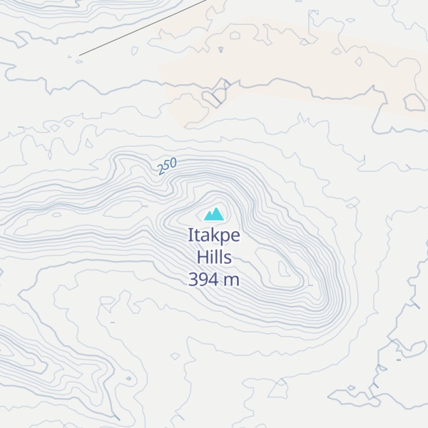 Map of Itakpe Hills