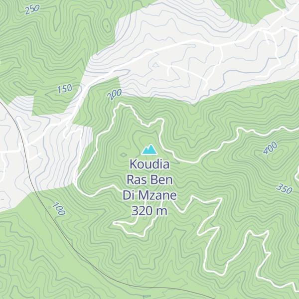 Map of Koudia Ras Ben Di Mzane